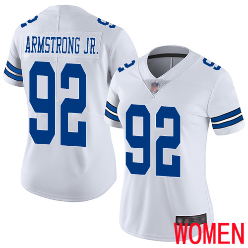 Women Dallas Cowboys Limited White Dorance Armstrong Jr. Road #92 Vapor Untouchable NFL Jersey->women nfl jersey->Women Jersey